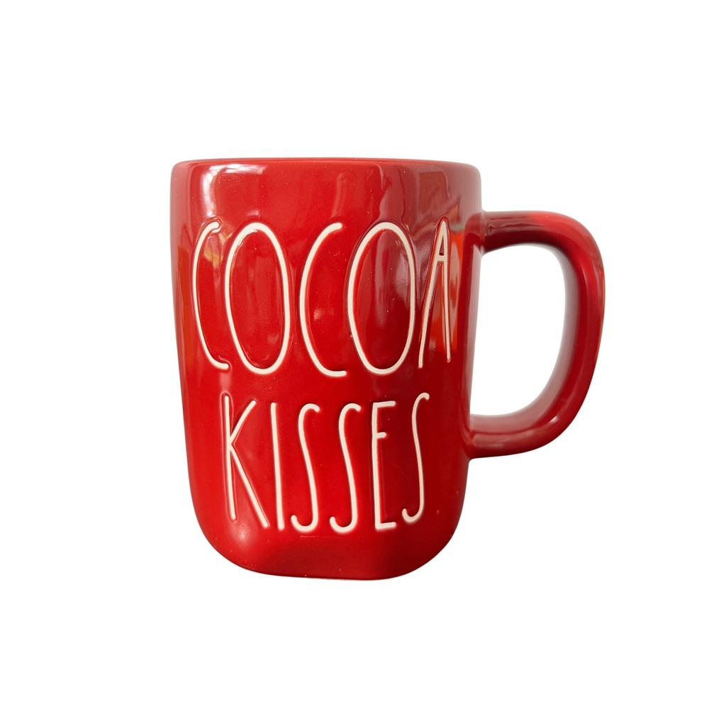 Rae Dunn Cocoa Kisses Red Ceramic Mug Artisan Collection by Magenta Christmas